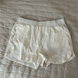 Faherty Cream Terrycloth Lounge Shorts